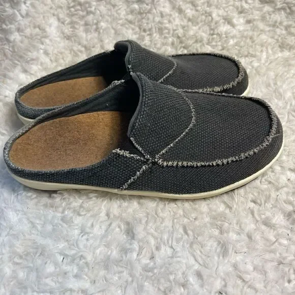 Lazy Steps Gray Slip-on Loafer Casual Slide Slipper Natural Latex Footbed SZ11